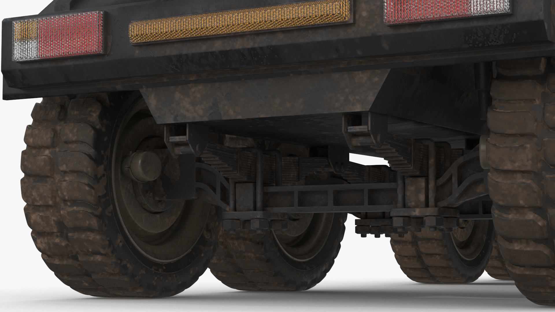 3D Sci Fi Military Transport Vehicle Dirty Rigged