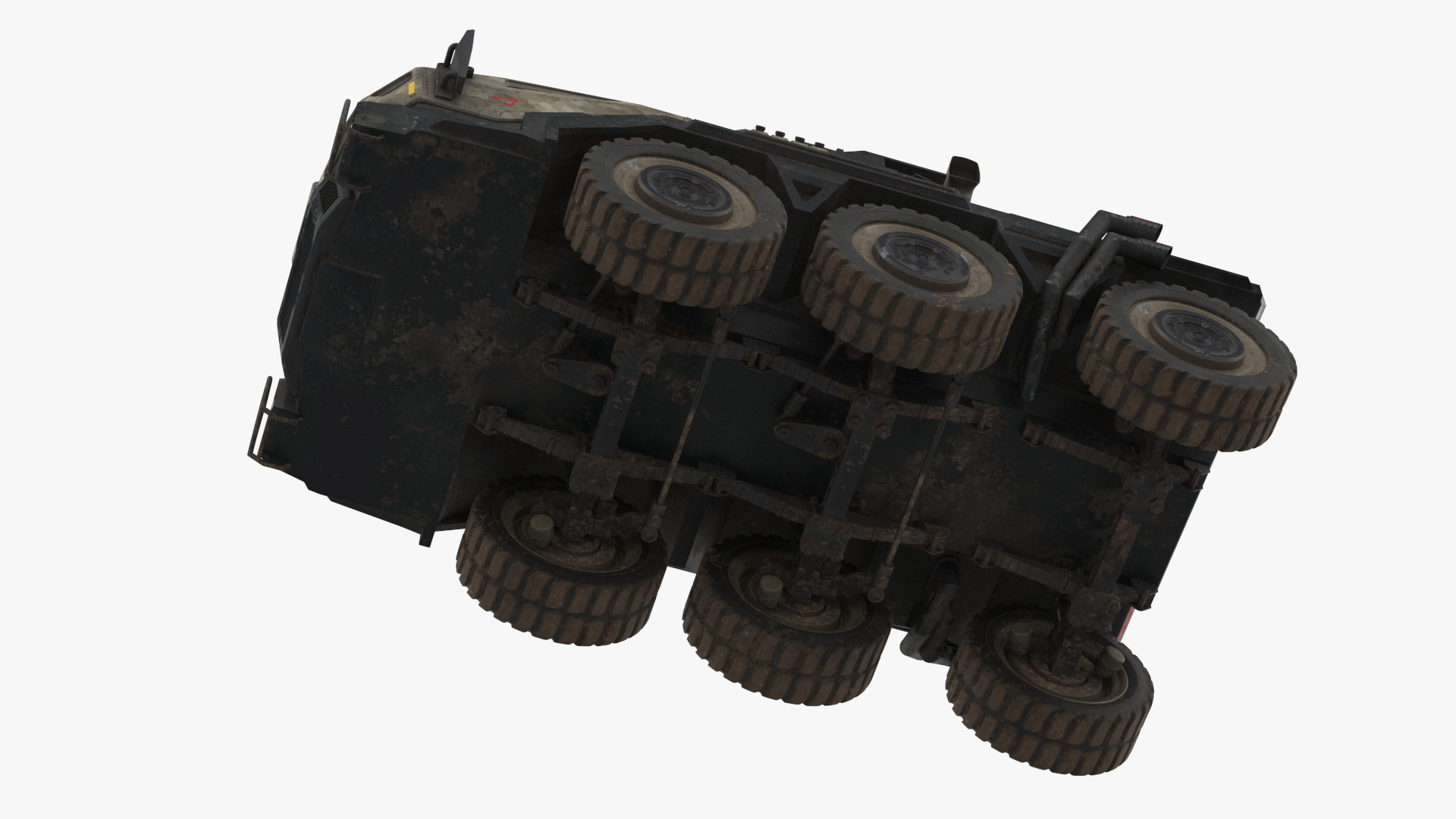 3D Sci Fi Military Transport Vehicle Dirty Rigged
