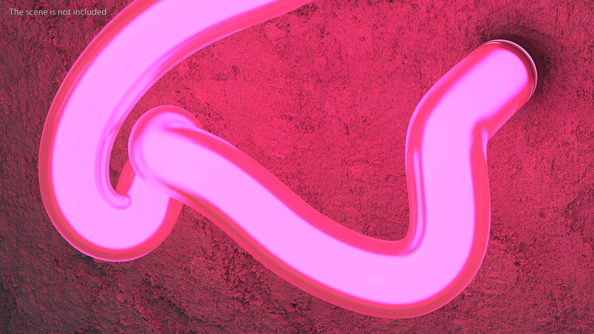 3D Glowing Neon Tube Light Digit 2