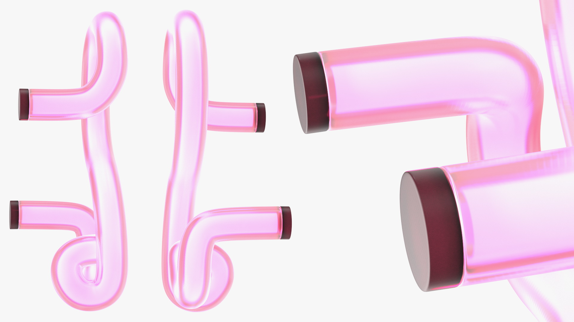 3D Glowing Neon Tube Light Digit 2