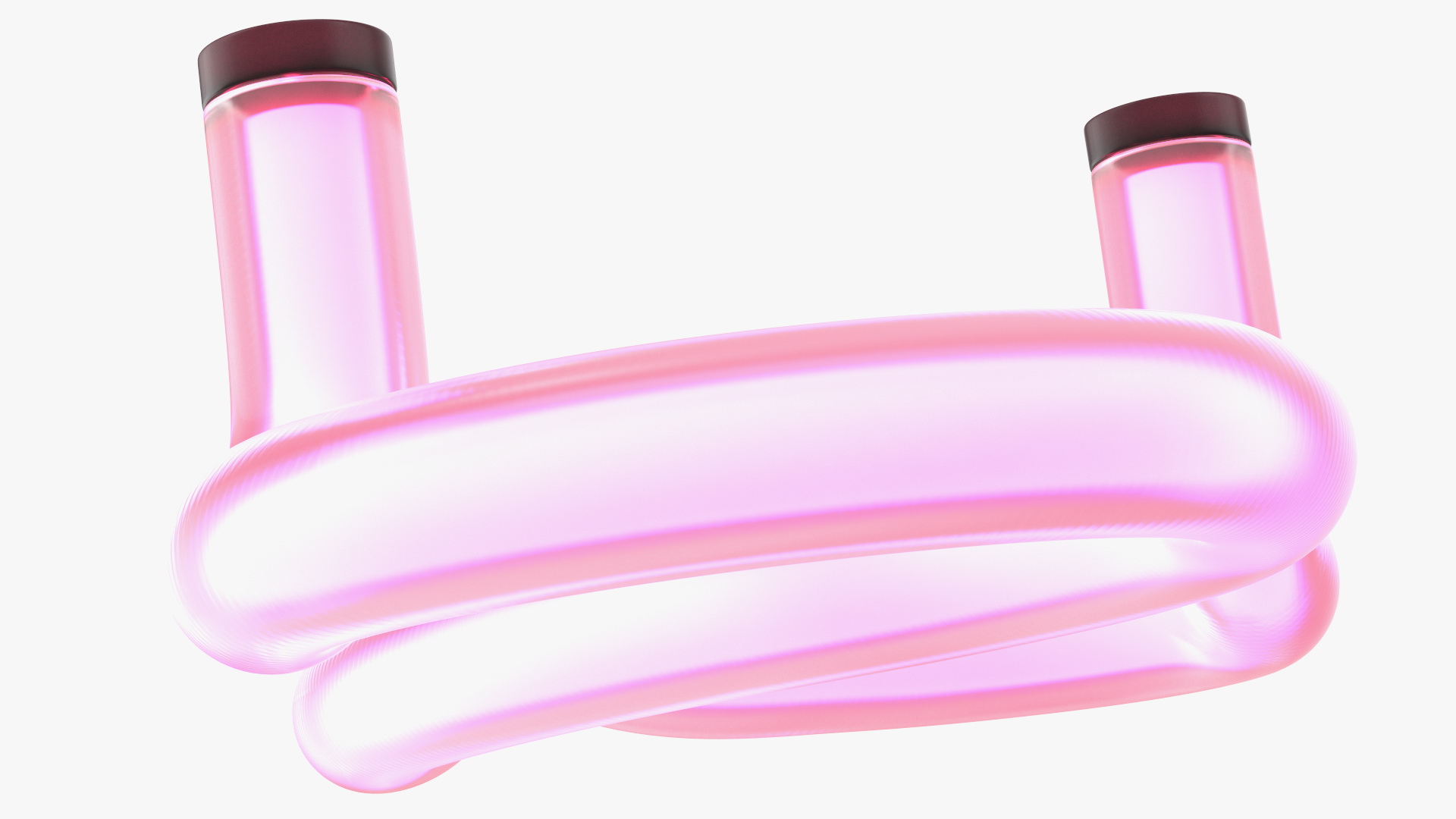 3D Glowing Neon Tube Light Digit 2