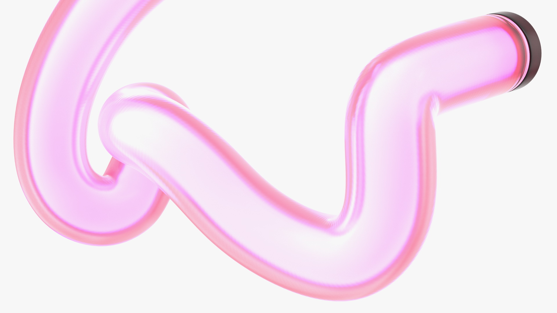 3D Glowing Neon Tube Light Digit 2