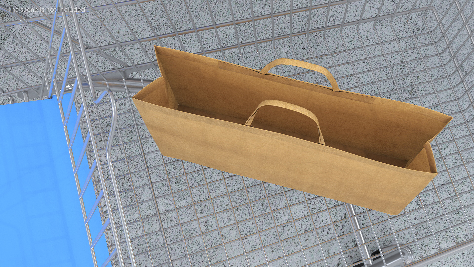 Brown Paper Shopping Bag 3D model