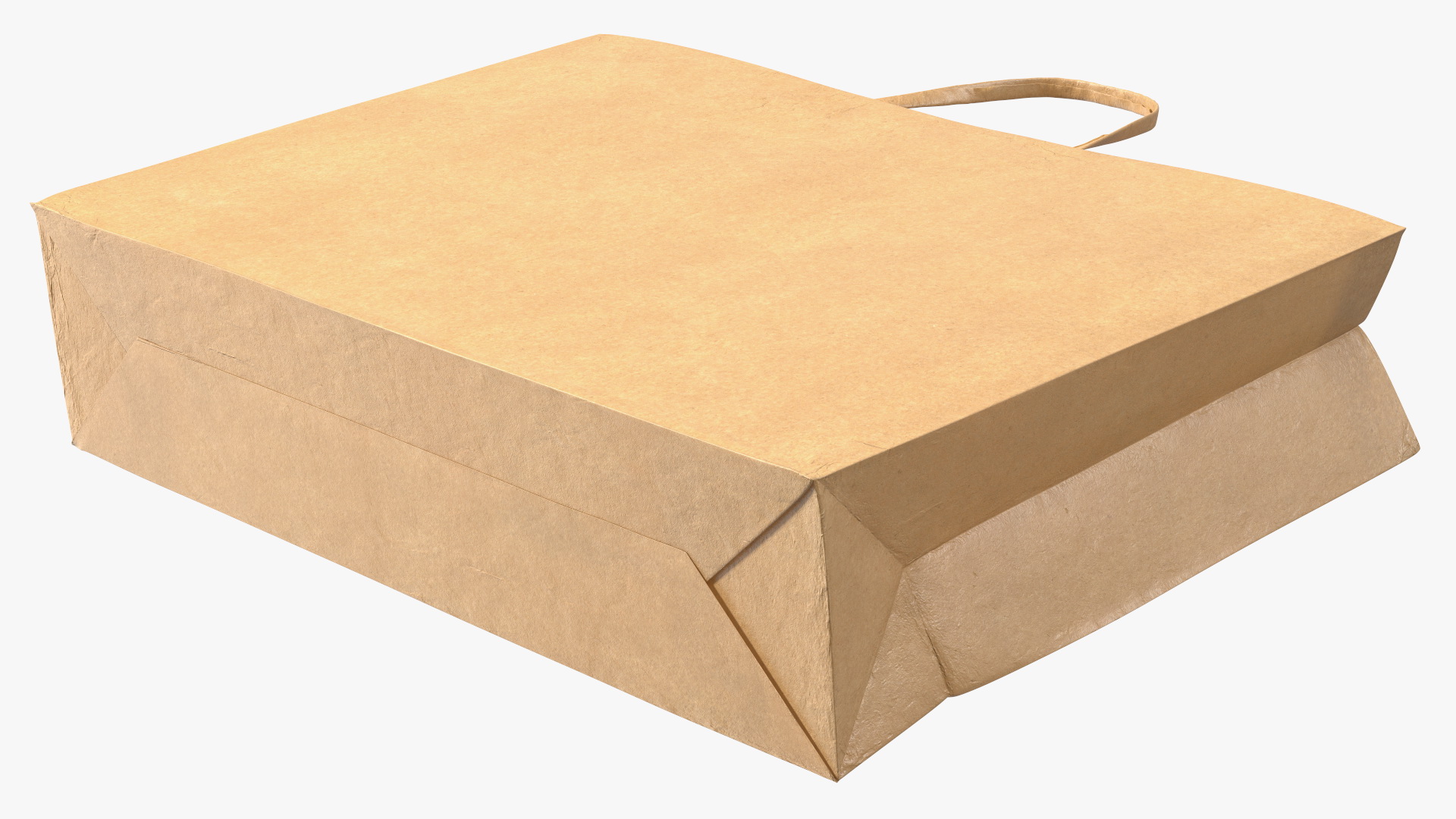 Brown Paper Shopping Bag 3D model