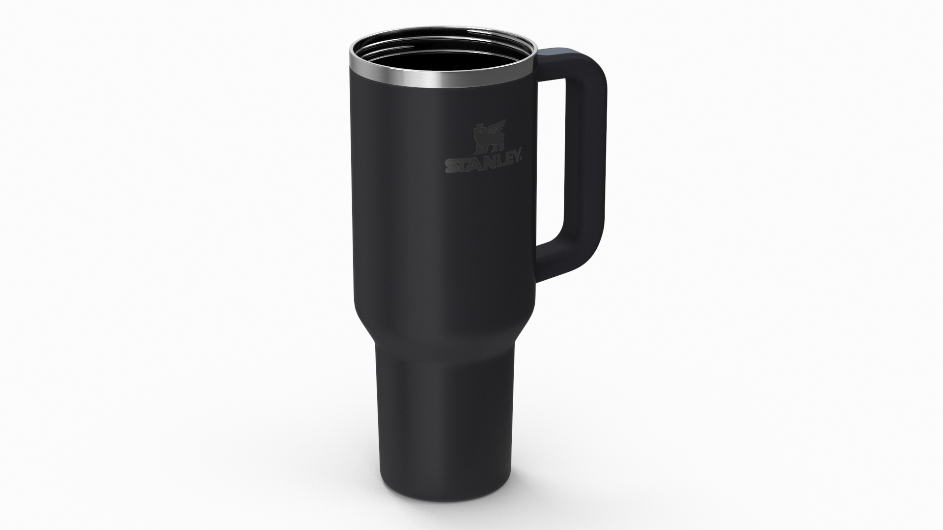 Stanley Insulated Travel Mug Black Open 3D model