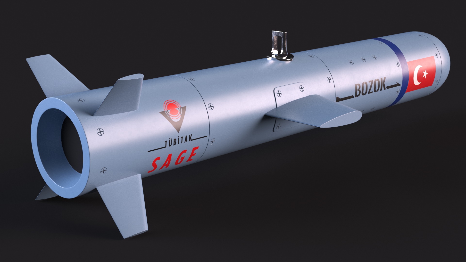 3D model Bozok Laser Guided Rocket