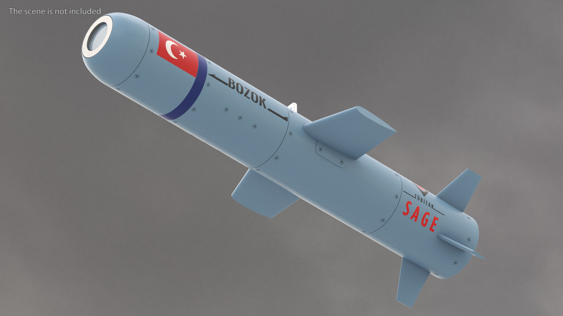 3D model Bozok Laser Guided Rocket