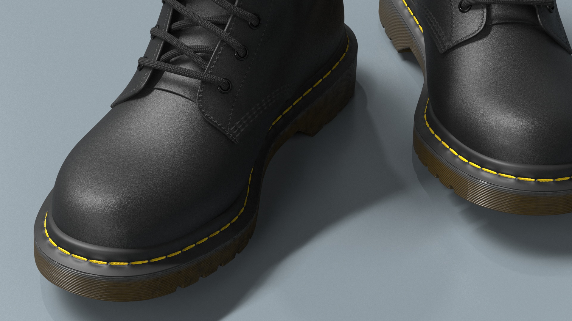 3D Dr Martens 1460 Smooth Black model