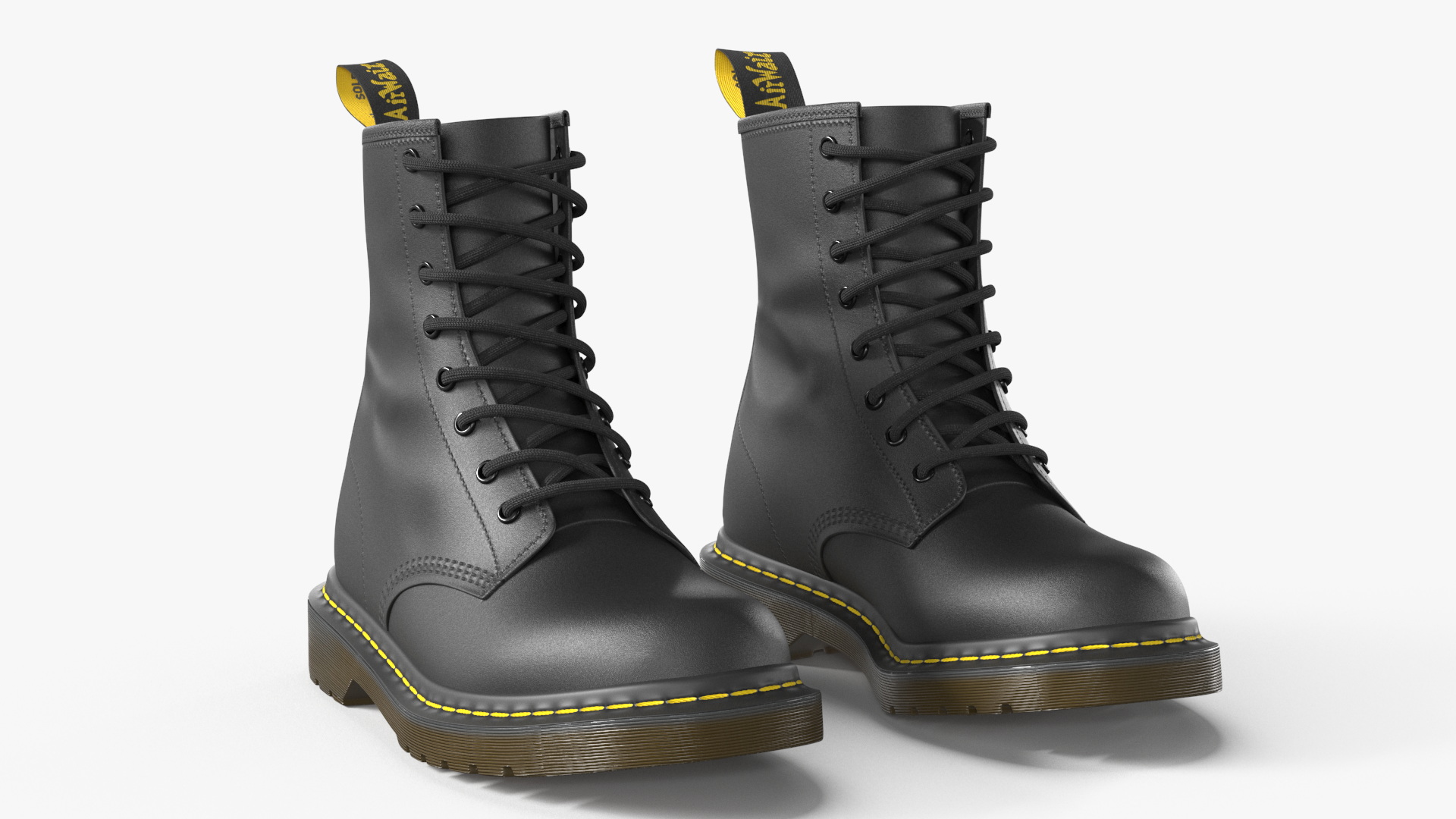 3D Dr Martens 1460 Smooth Black model