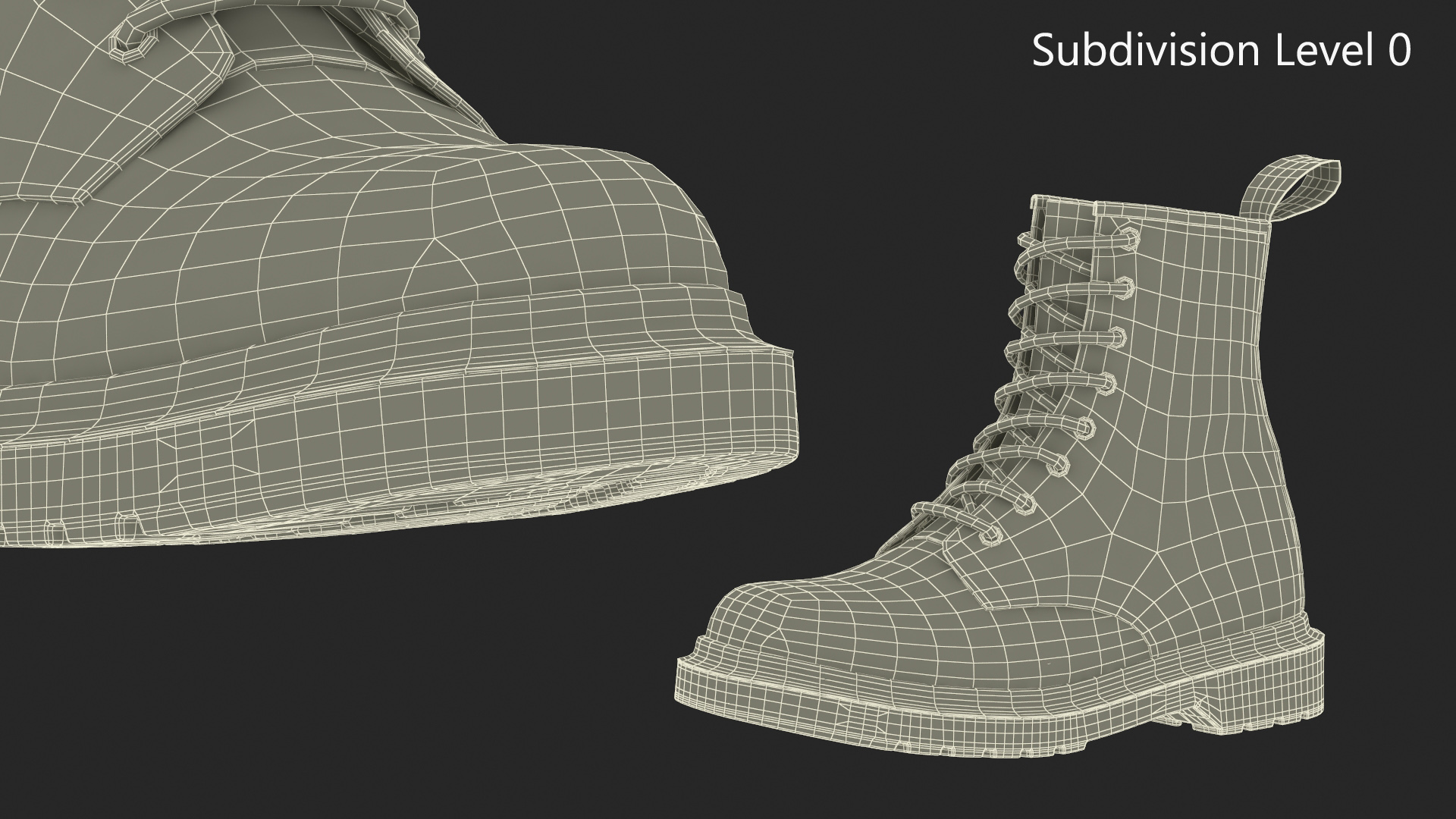 3D Dr Martens 1460 Smooth Black model