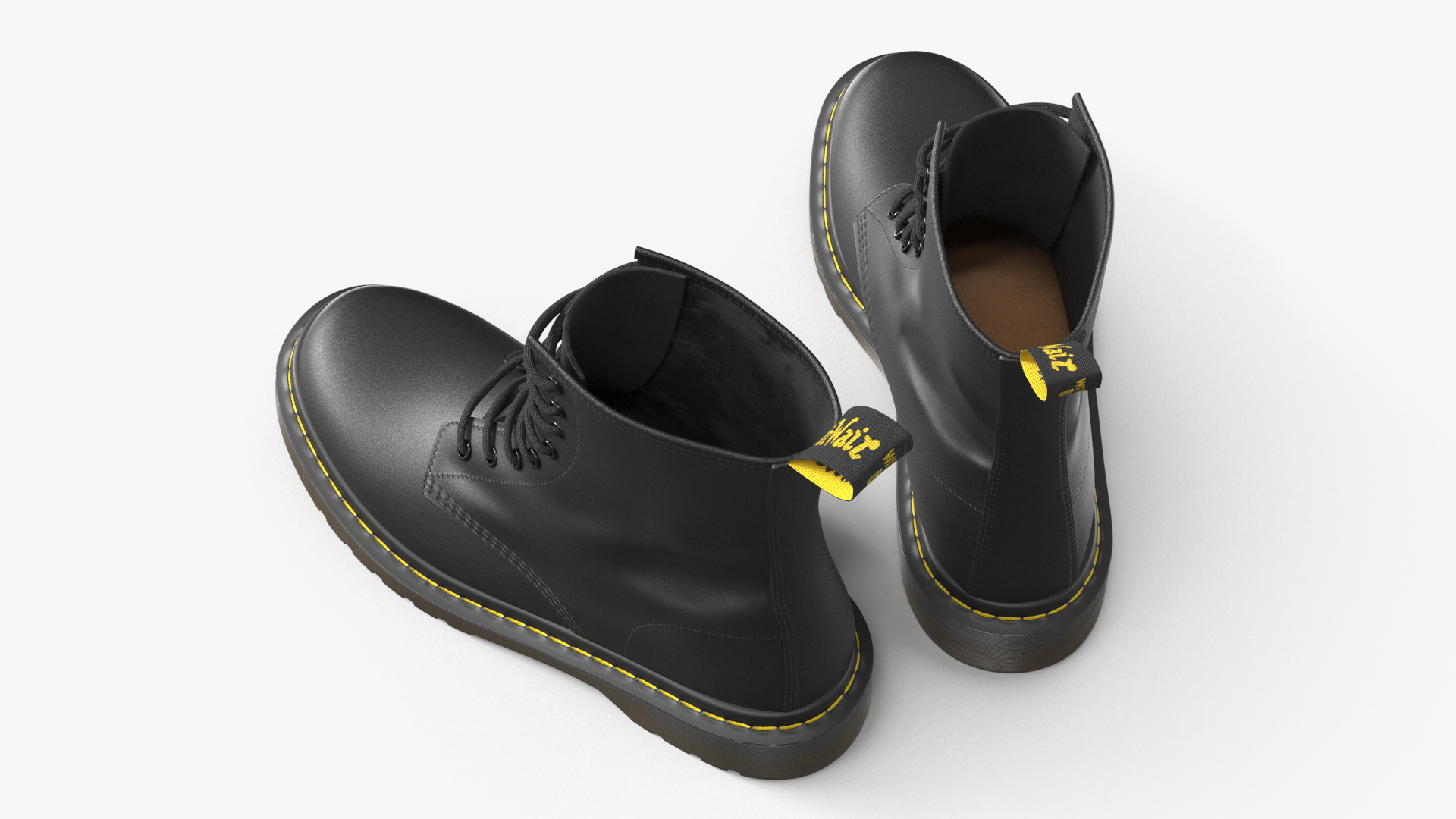 3D Dr Martens 1460 Smooth Black model