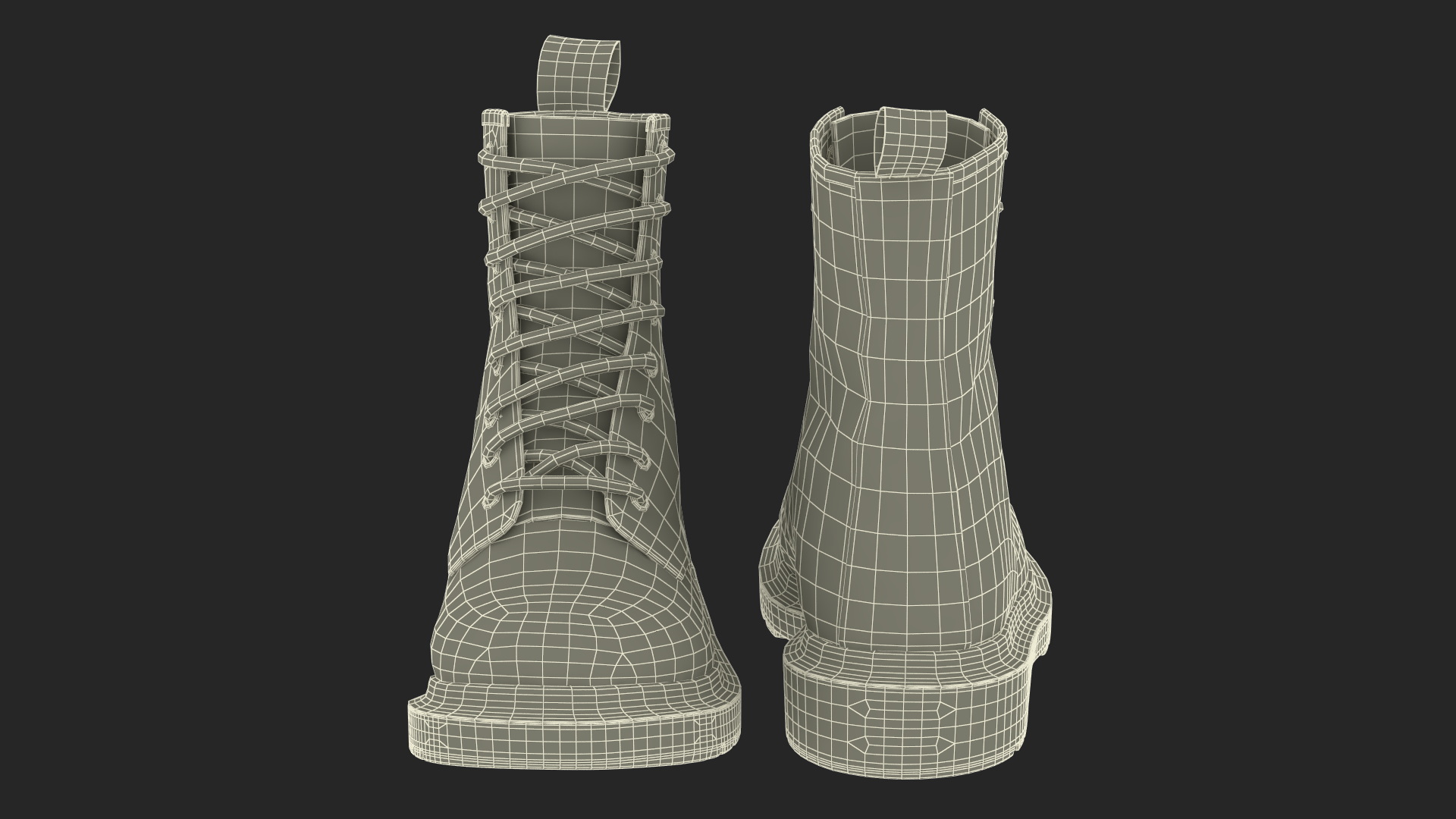 3D Dr Martens 1460 Smooth Black model