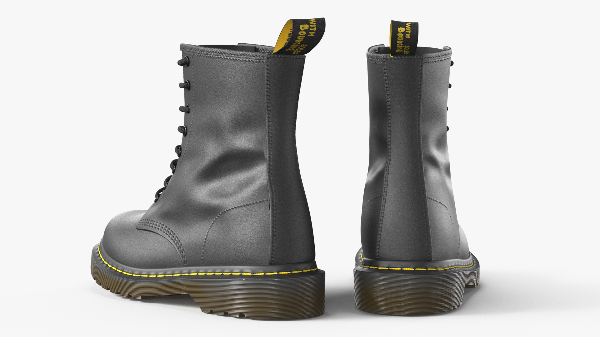 3D Dr Martens 1460 Smooth Black model