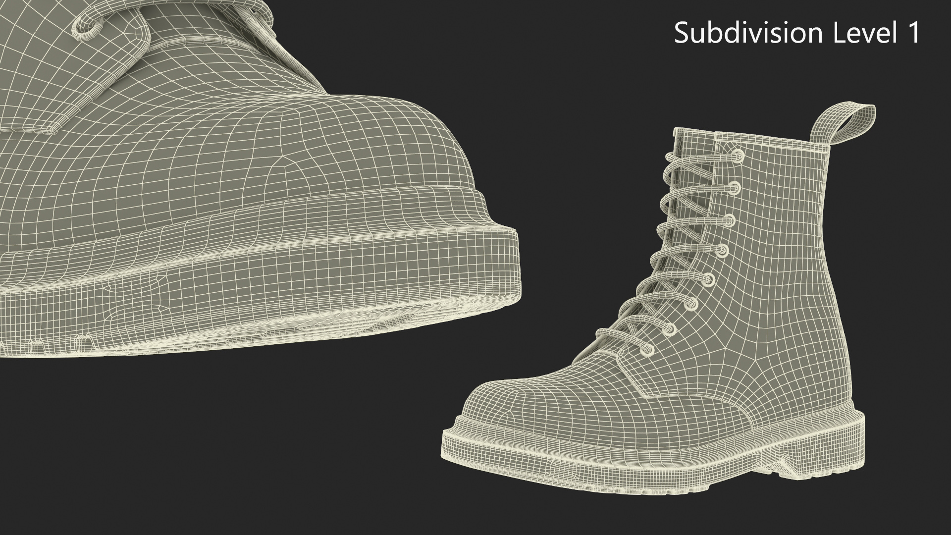 3D Dr Martens 1460 Smooth Black model