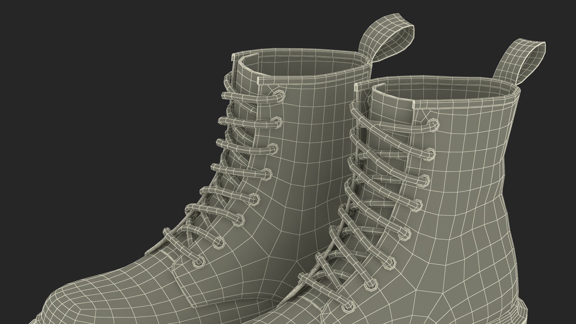 3D Dr Martens 1460 Smooth Black model