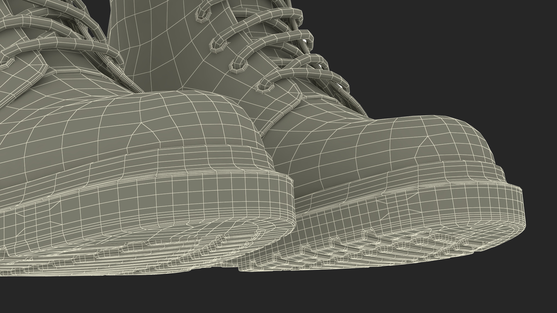 3D Dr Martens 1460 Smooth Black model