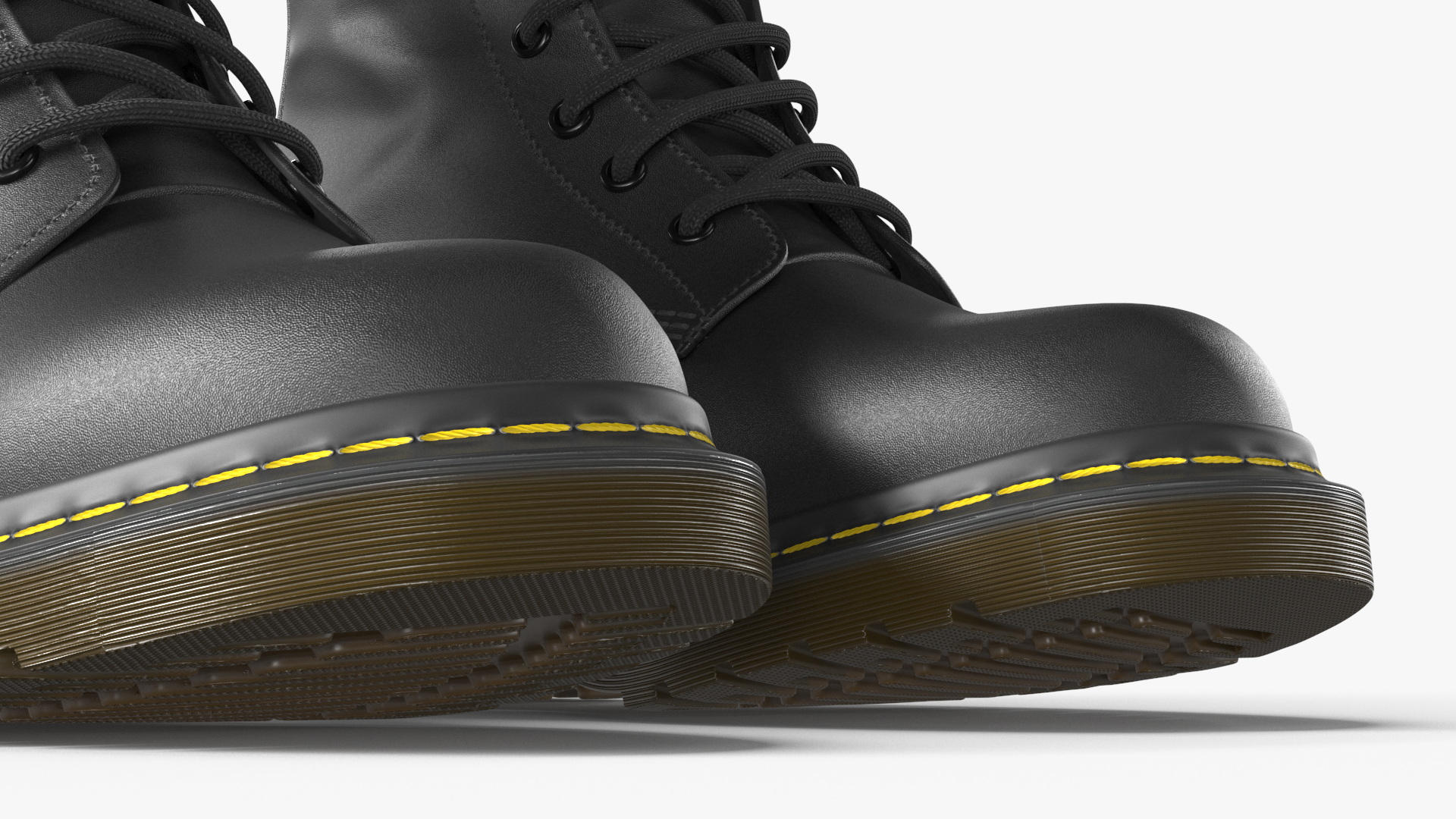 3D Dr Martens 1460 Smooth Black model