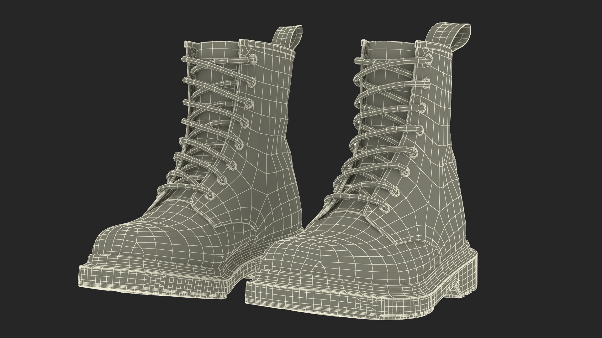 3D Dr Martens 1460 Smooth Black model