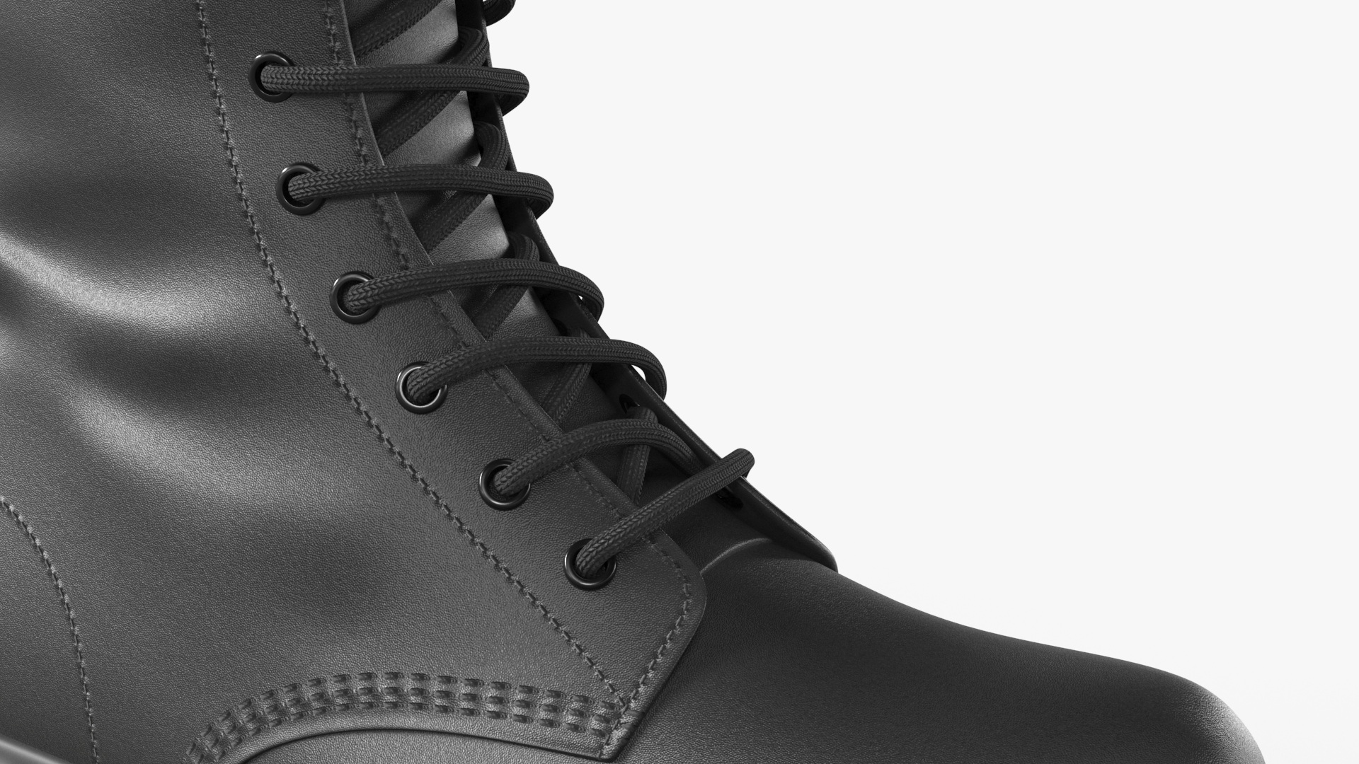 3D Dr Martens 1460 Smooth Black model
