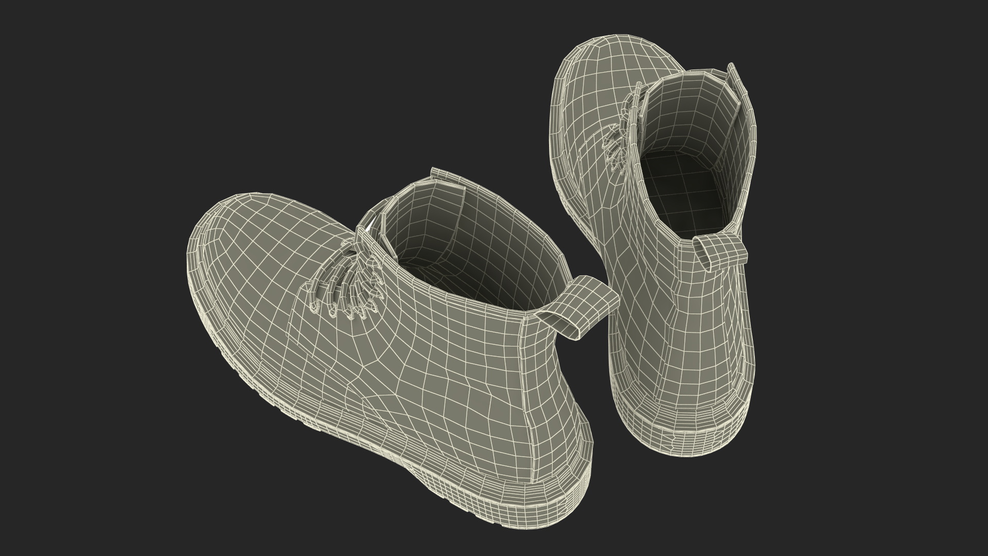 3D Dr Martens 1460 Smooth Black model