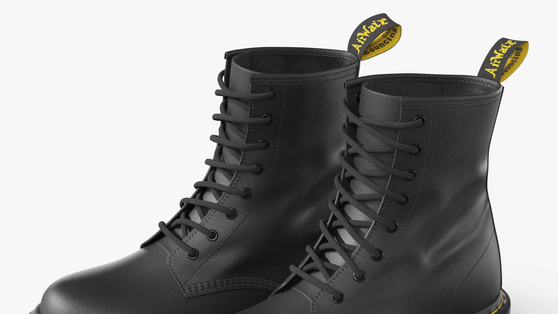 3D Dr Martens 1460 Smooth Black model