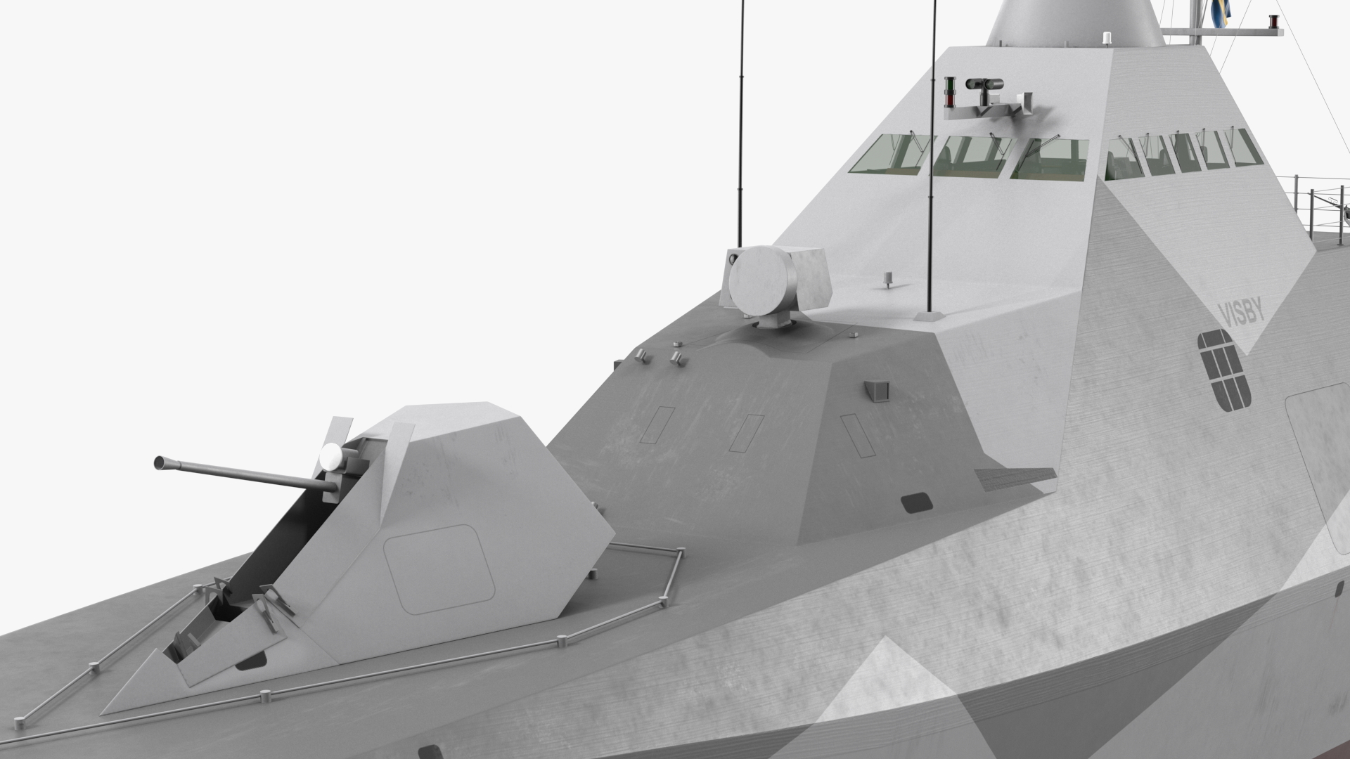 Corvette Visby Class Rigged 3D