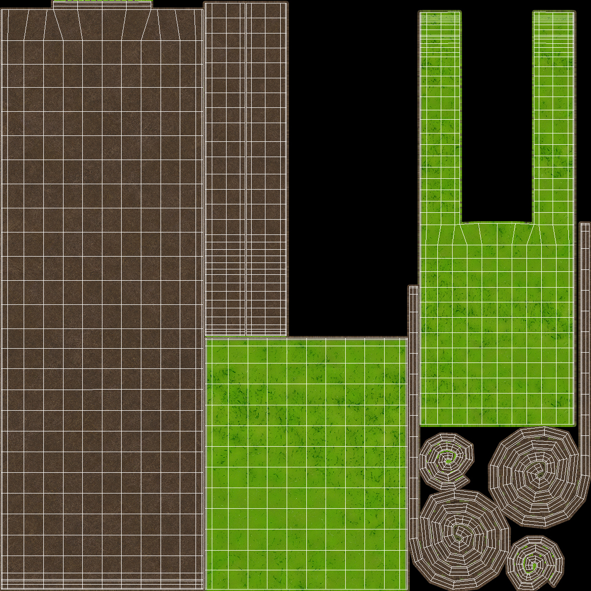 3D Lawn Turf Roll fur model