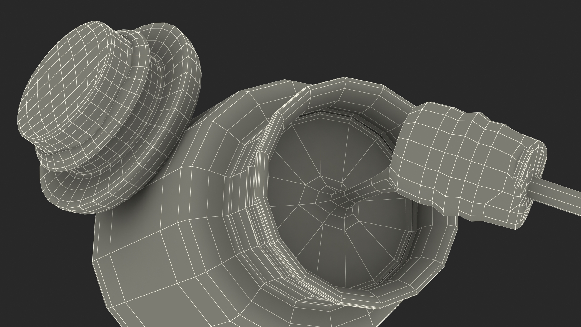 3D Honey Bottle witrh Honey Drizzler model