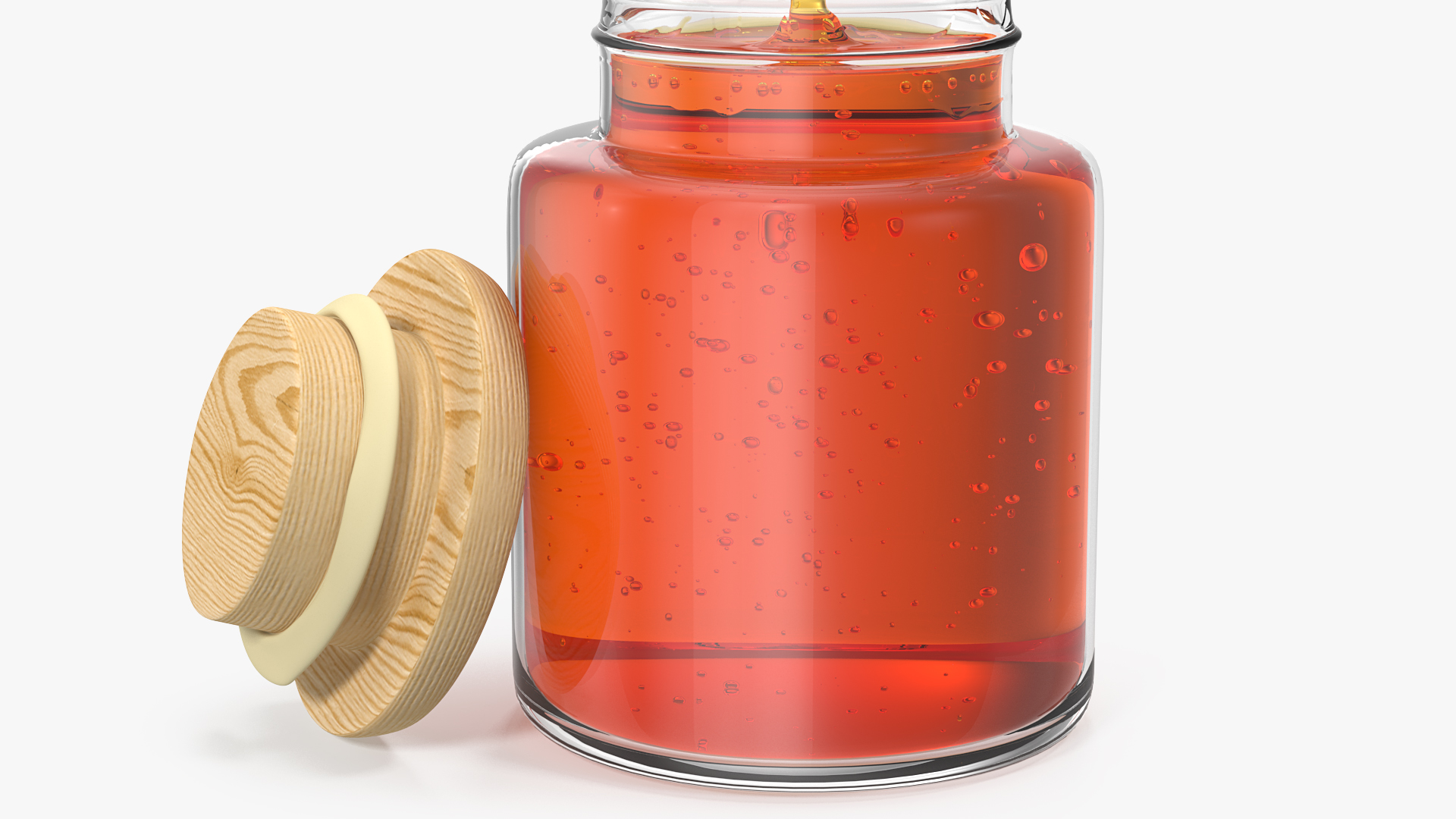 3D Honey Bottle witrh Honey Drizzler model