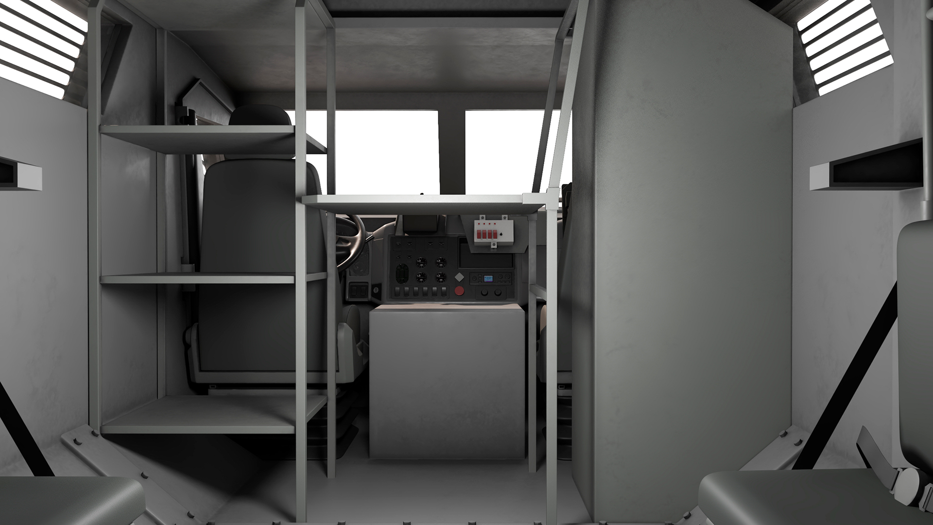 3D Police SWAT Armored Vehicle Grey Rigged for Maya model