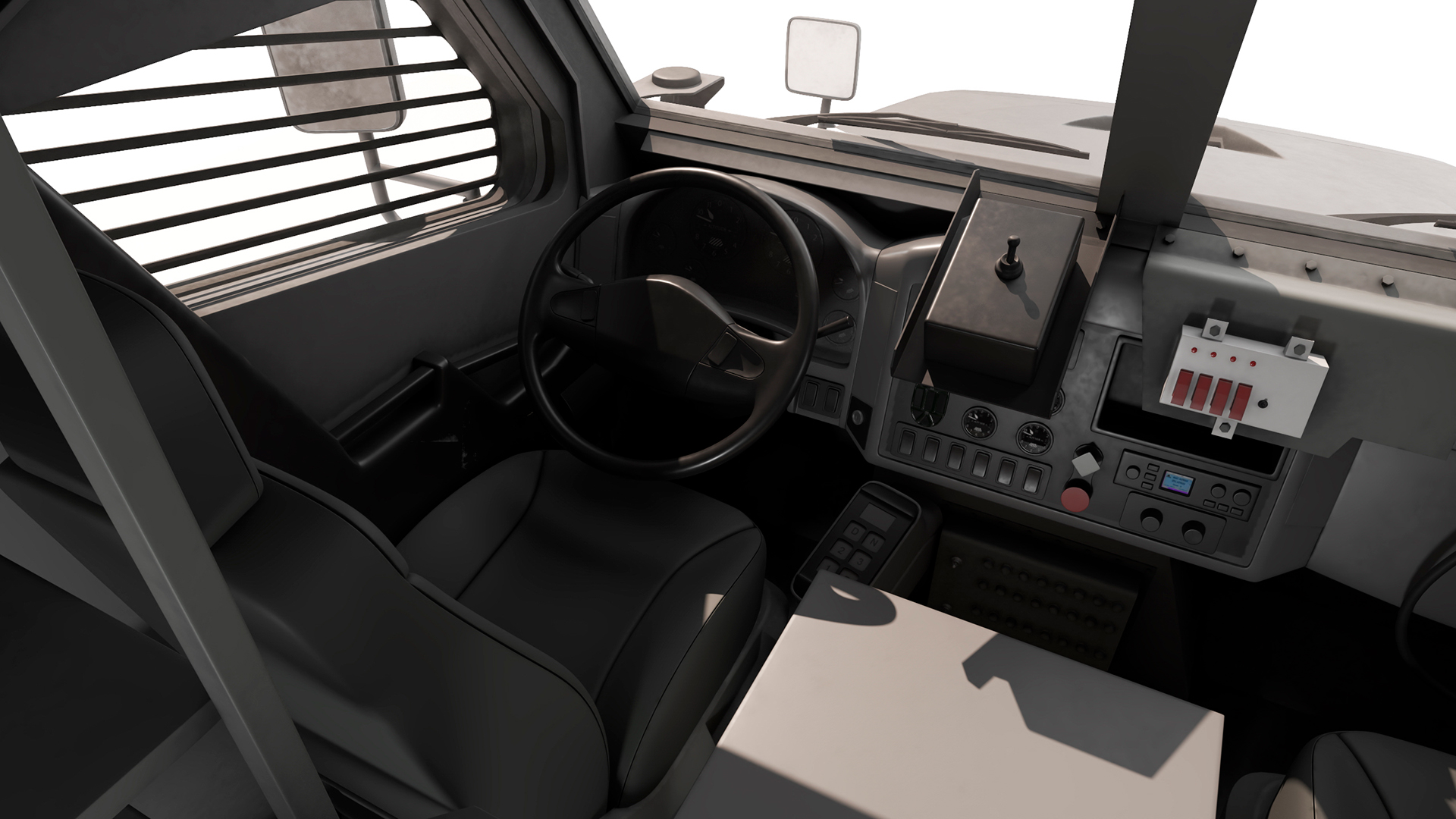 3D Police SWAT Armored Vehicle Grey Rigged for Maya model