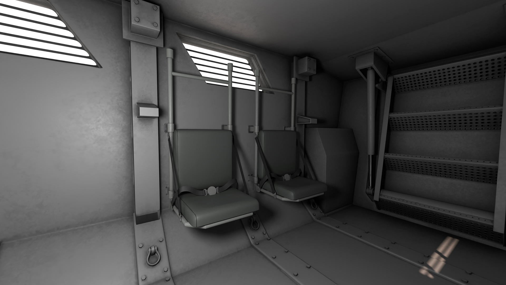 3D Police SWAT Armored Vehicle Grey Rigged for Maya model