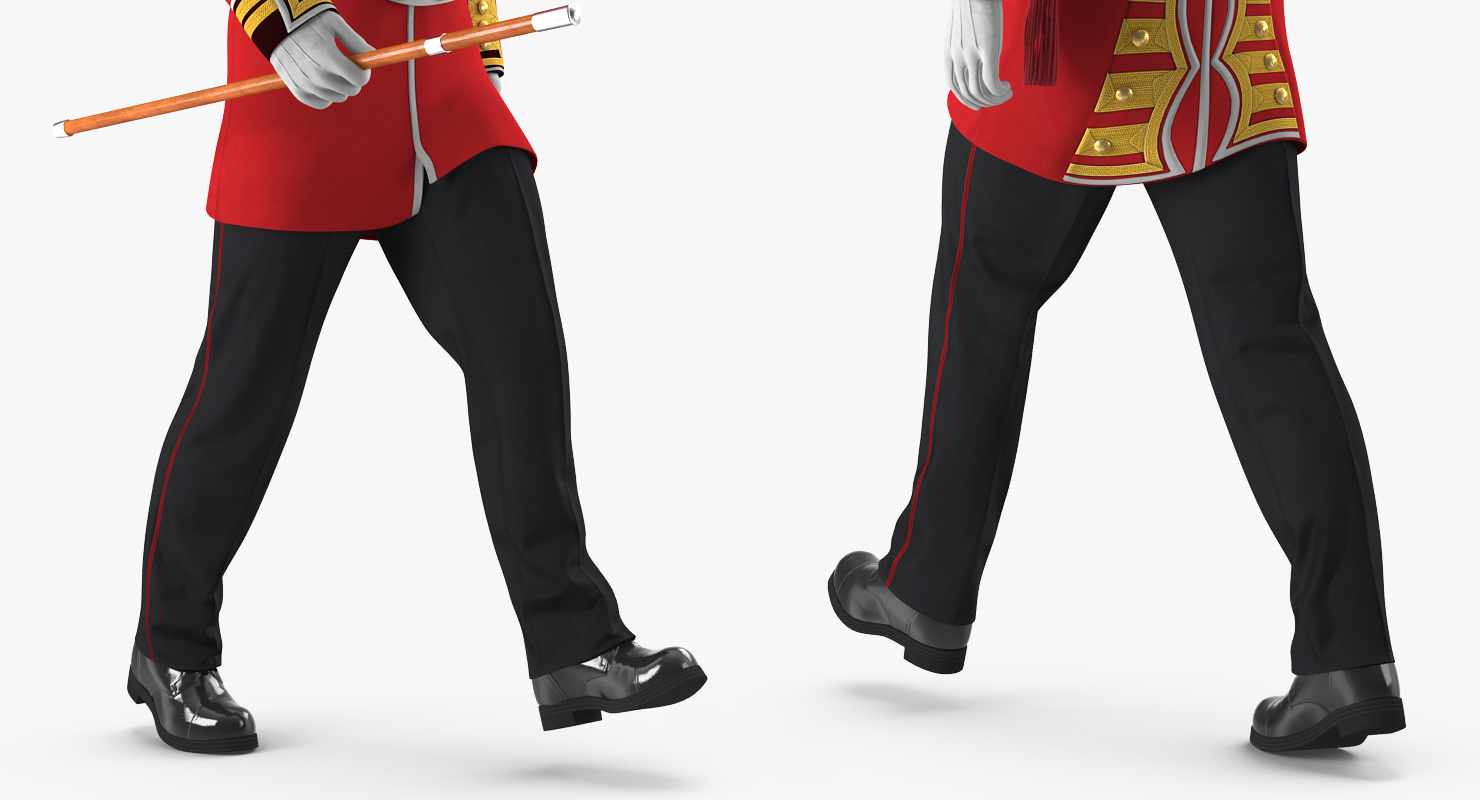 3D Irish Guard Sergeant Walking model