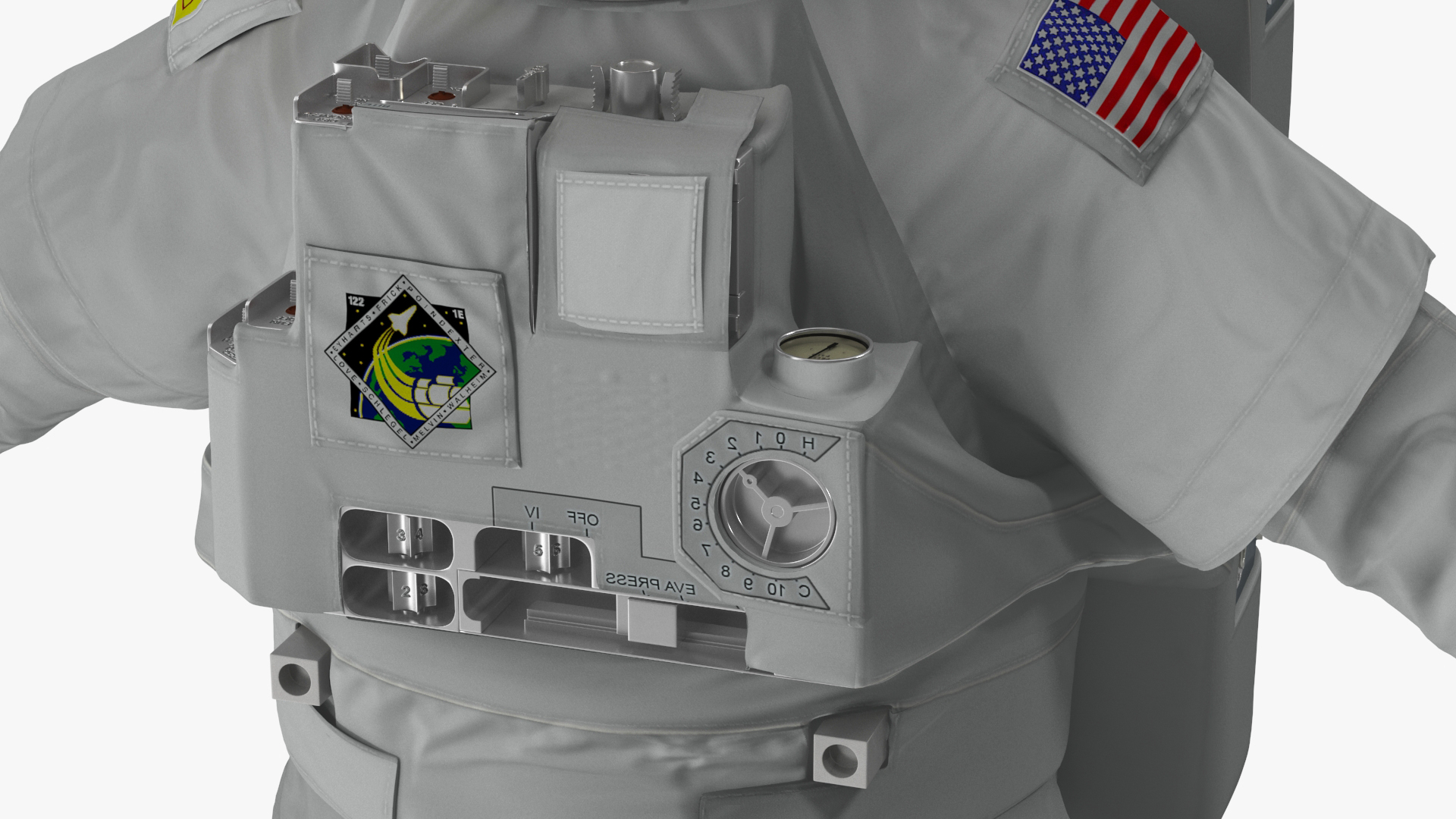 Astronaut Spacesuit with Portable Life Support System Rigged for Maya 3D model