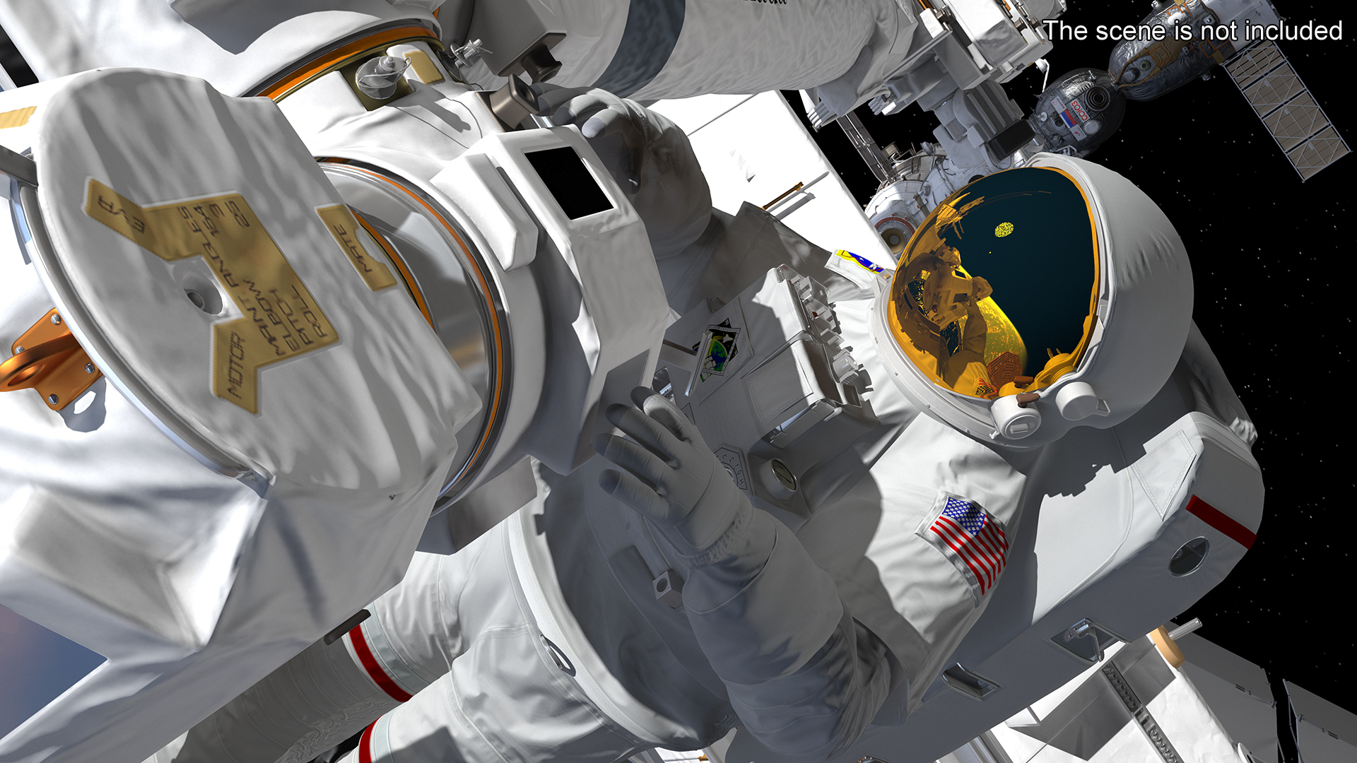 Astronaut Spacesuit with Portable Life Support System Rigged for Maya 3D model