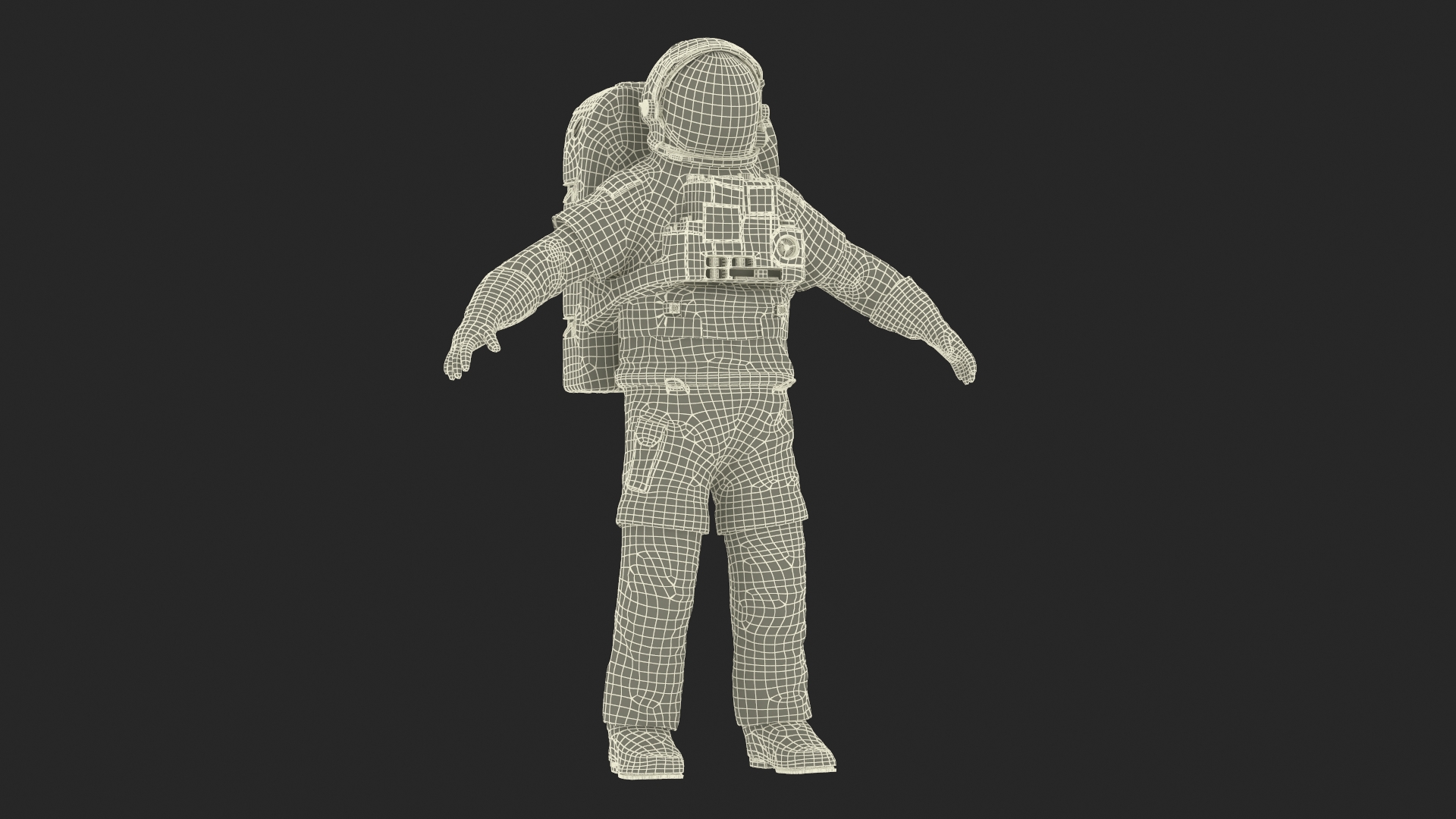 Astronaut Spacesuit with Portable Life Support System Rigged for Maya 3D model