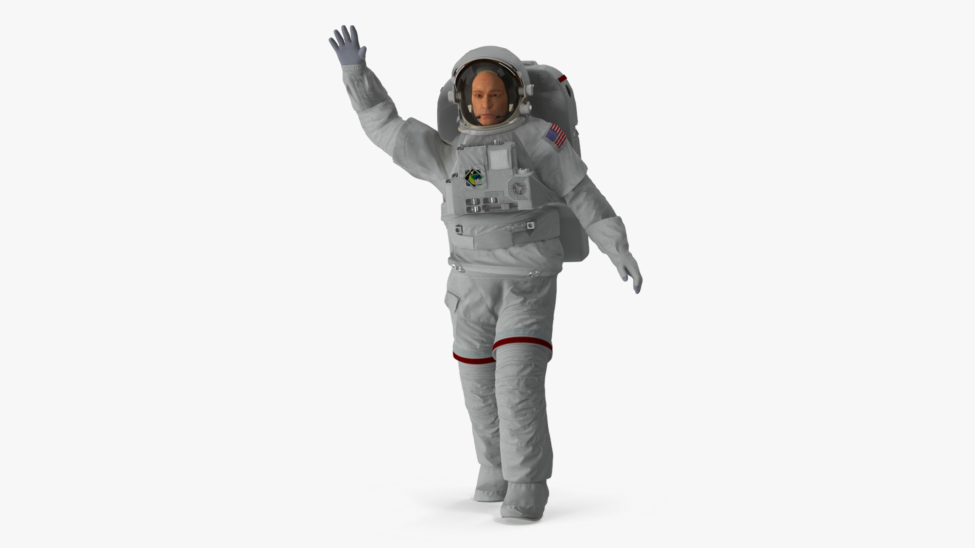 Astronaut Spacesuit with Portable Life Support System Rigged for Maya 3D model