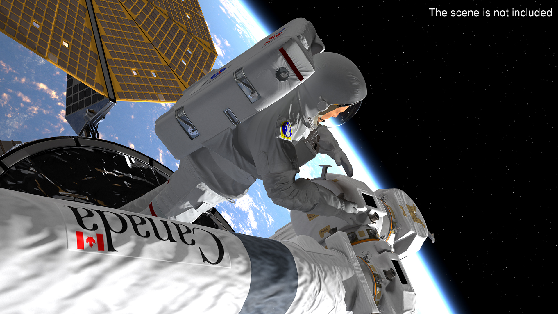 Astronaut Spacesuit with Portable Life Support System Rigged for Maya 3D model