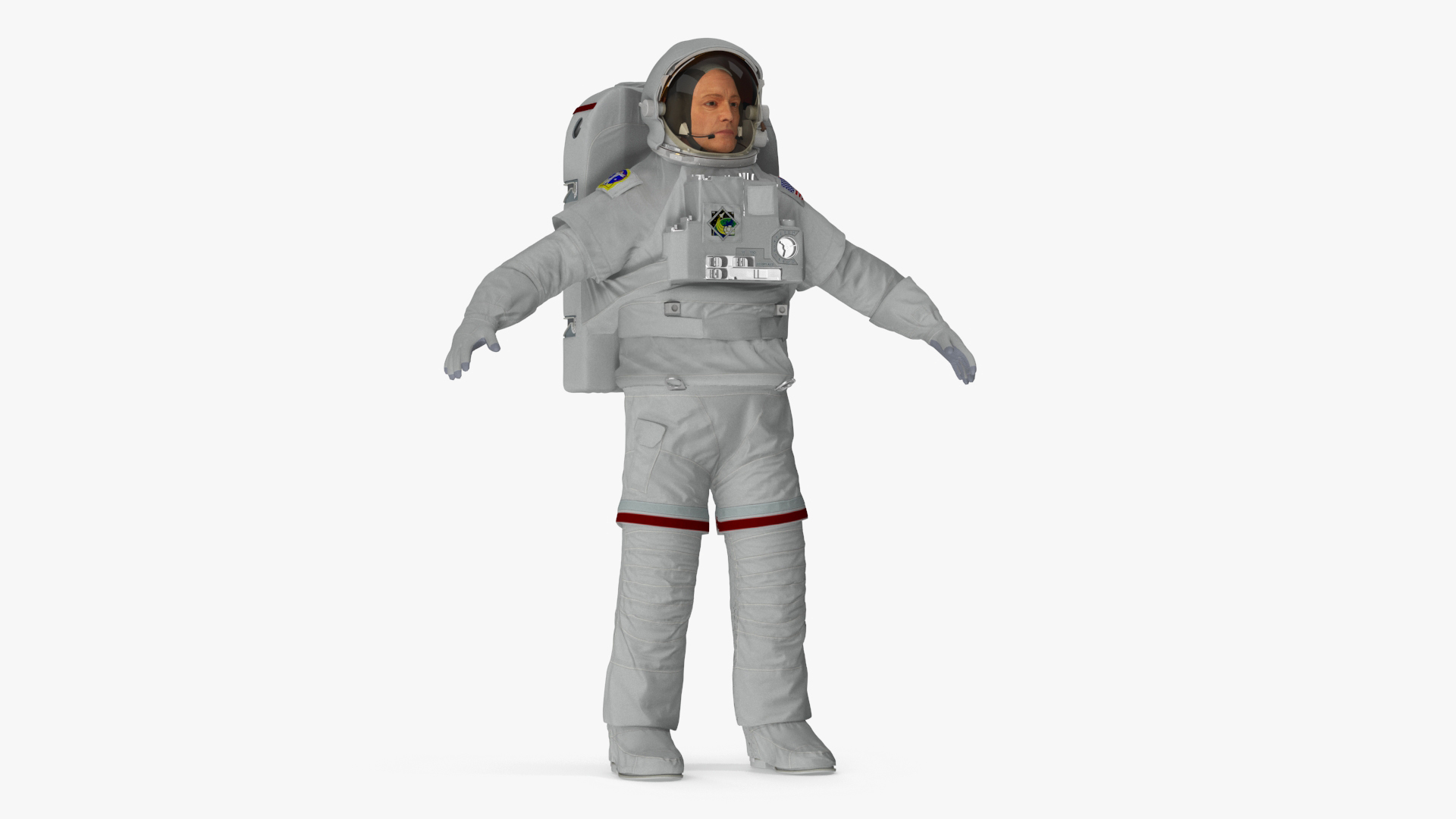 Astronaut Spacesuit with Portable Life Support System Rigged for Maya 3D model