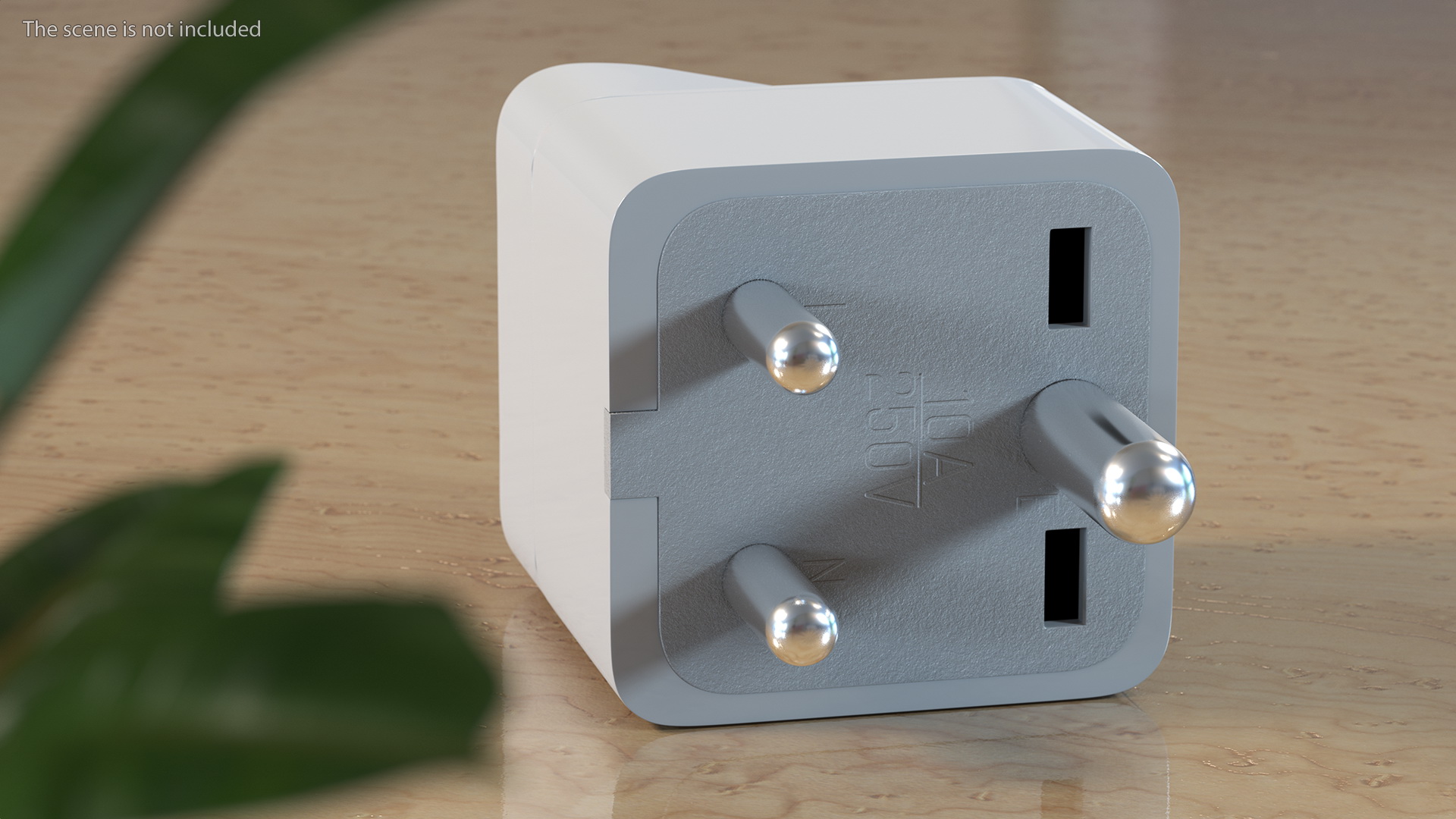 3D Type D Electrical Plug Adapter White