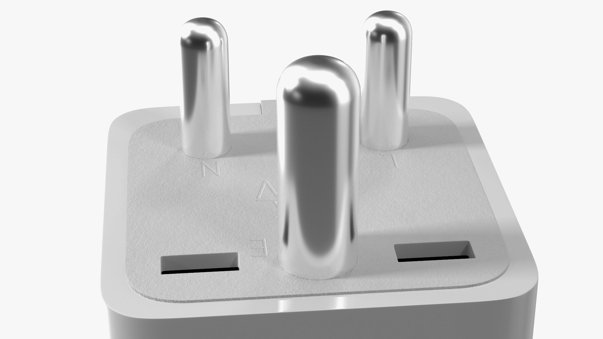 3D Type D Electrical Plug Adapter White