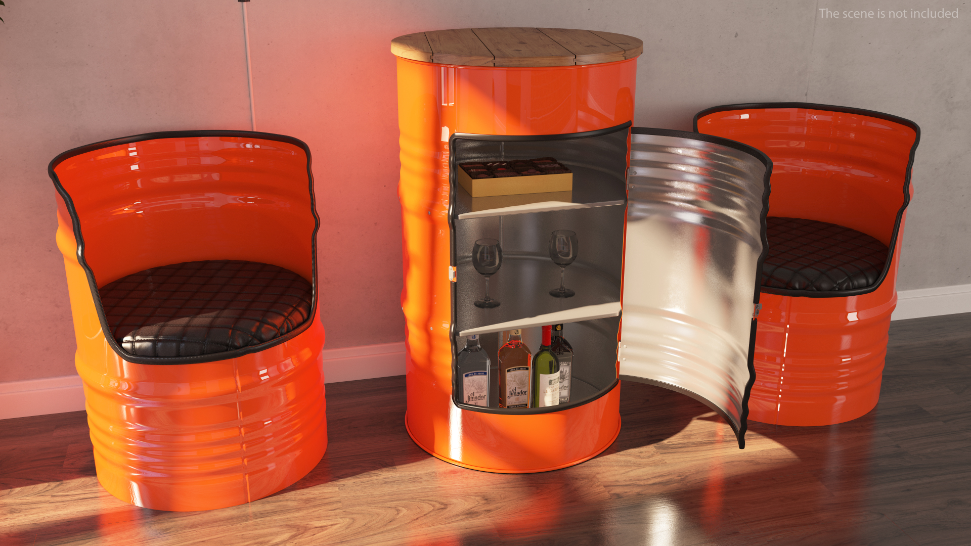 3D model Upcycled Oil Drum Cabinet