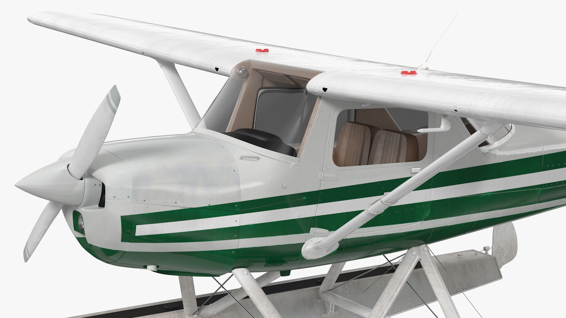 Light Floatplane Aircraft Rigged 3D