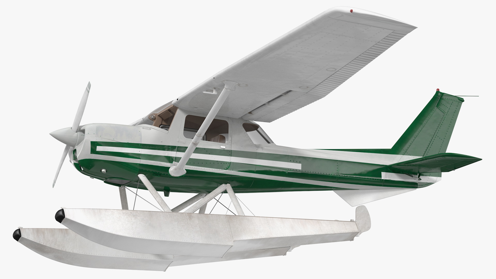 Light Floatplane Aircraft Rigged 3D