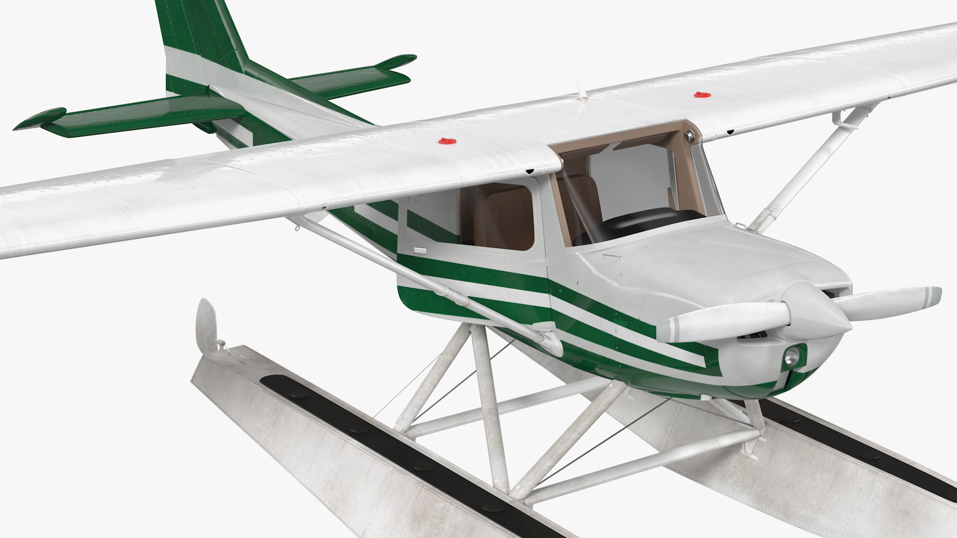 Light Floatplane Aircraft Rigged 3D