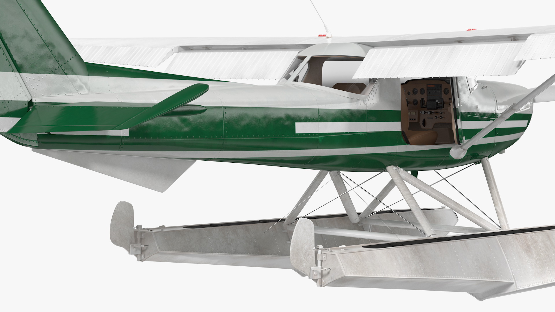 Light Floatplane Aircraft Rigged 3D