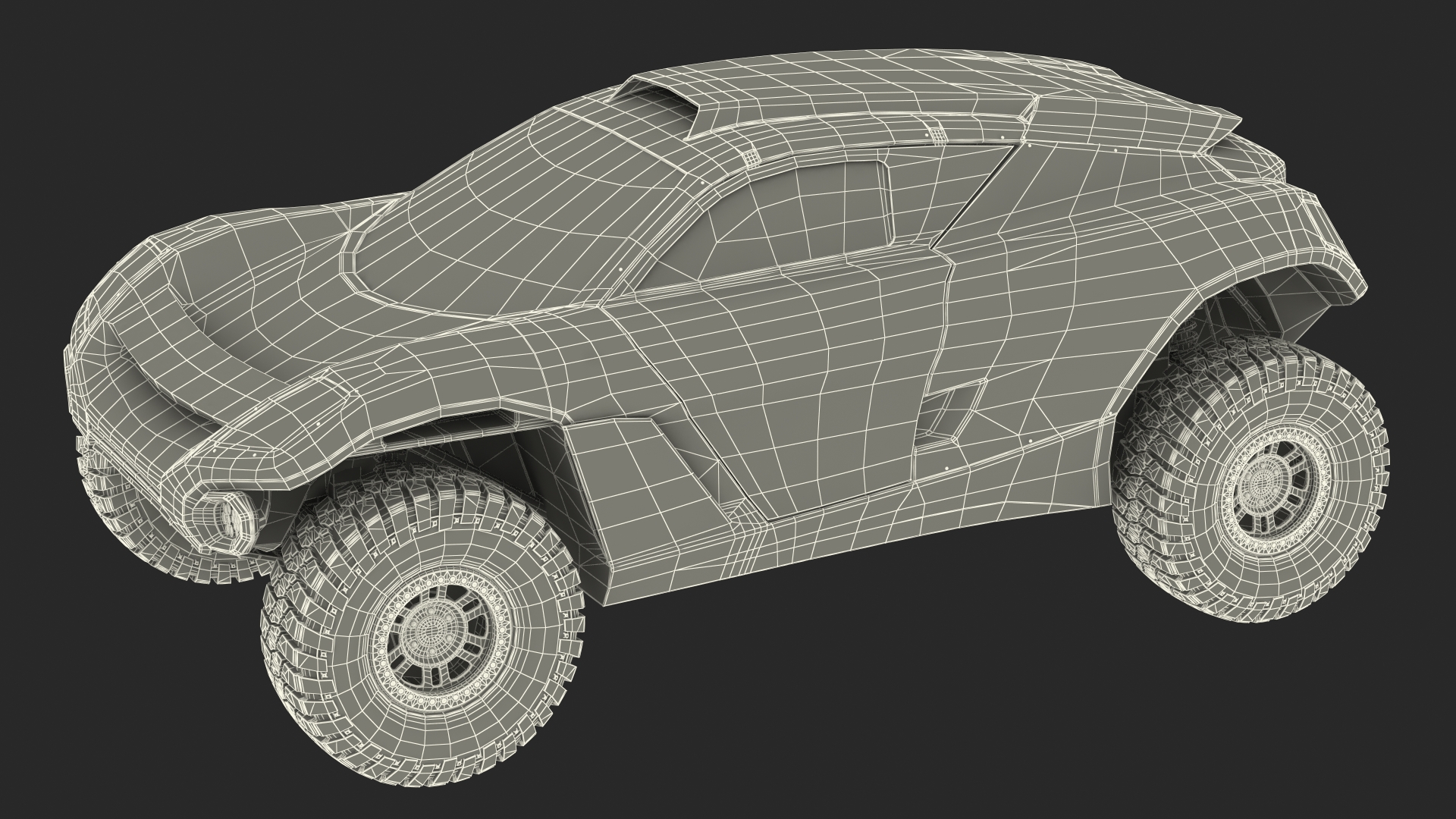 3D Off Road Racing Electric SUV Clean Rigged