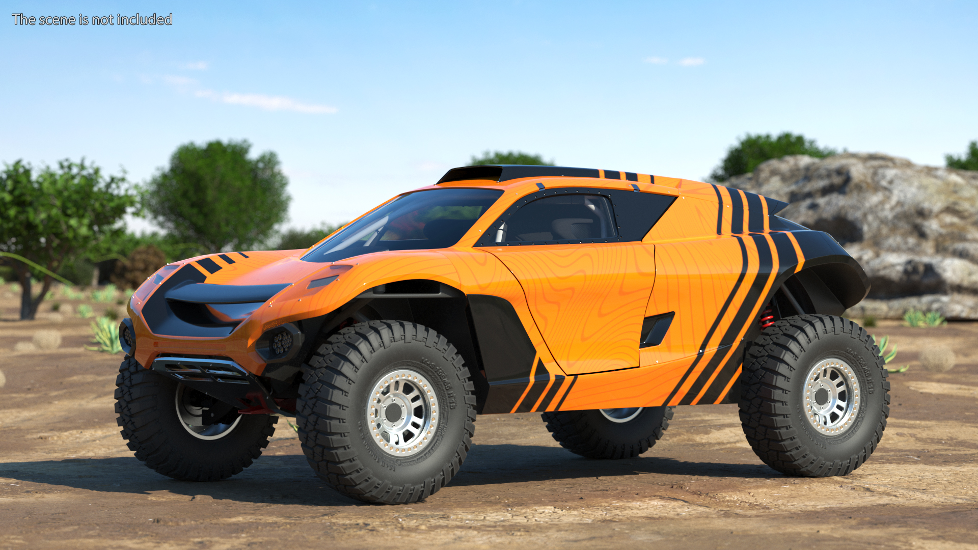 3D Off Road Racing Electric SUV Clean Rigged