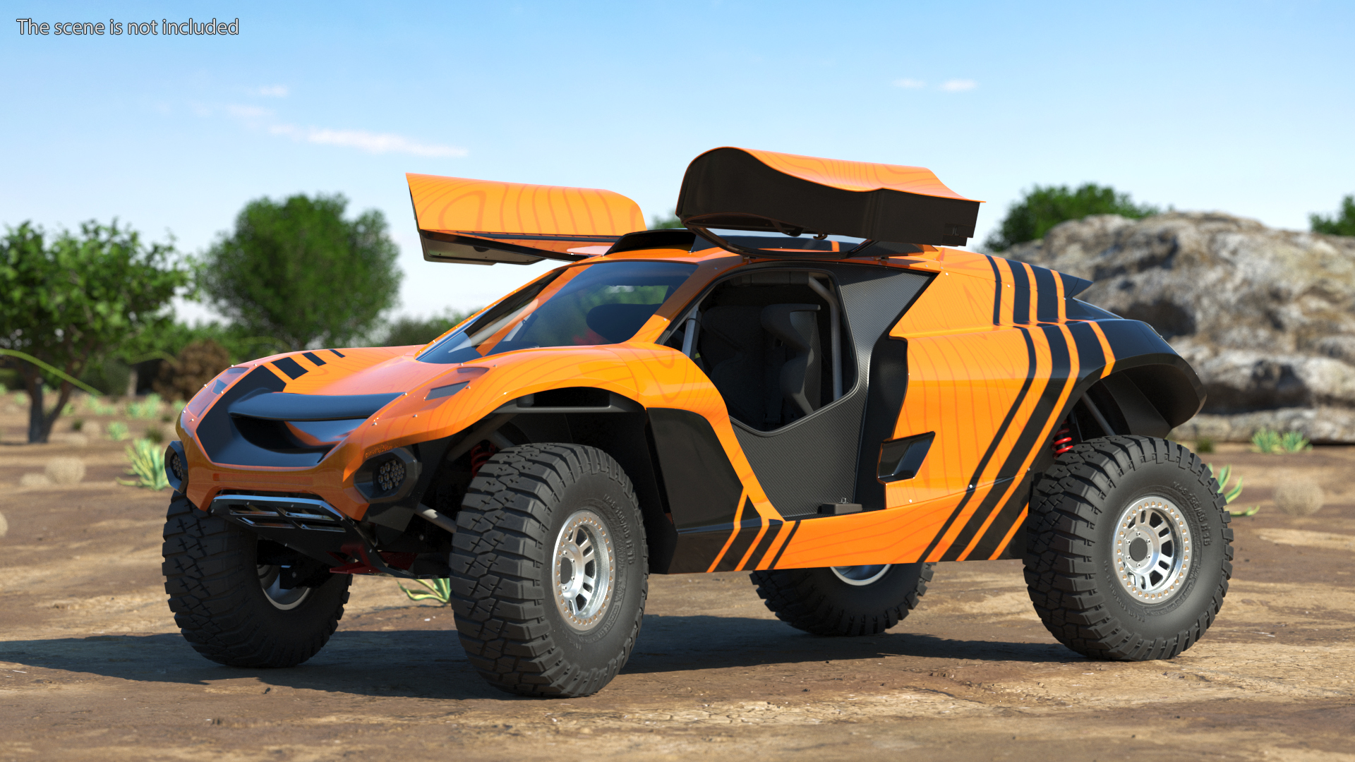 3D Off Road Racing Electric SUV Clean Rigged