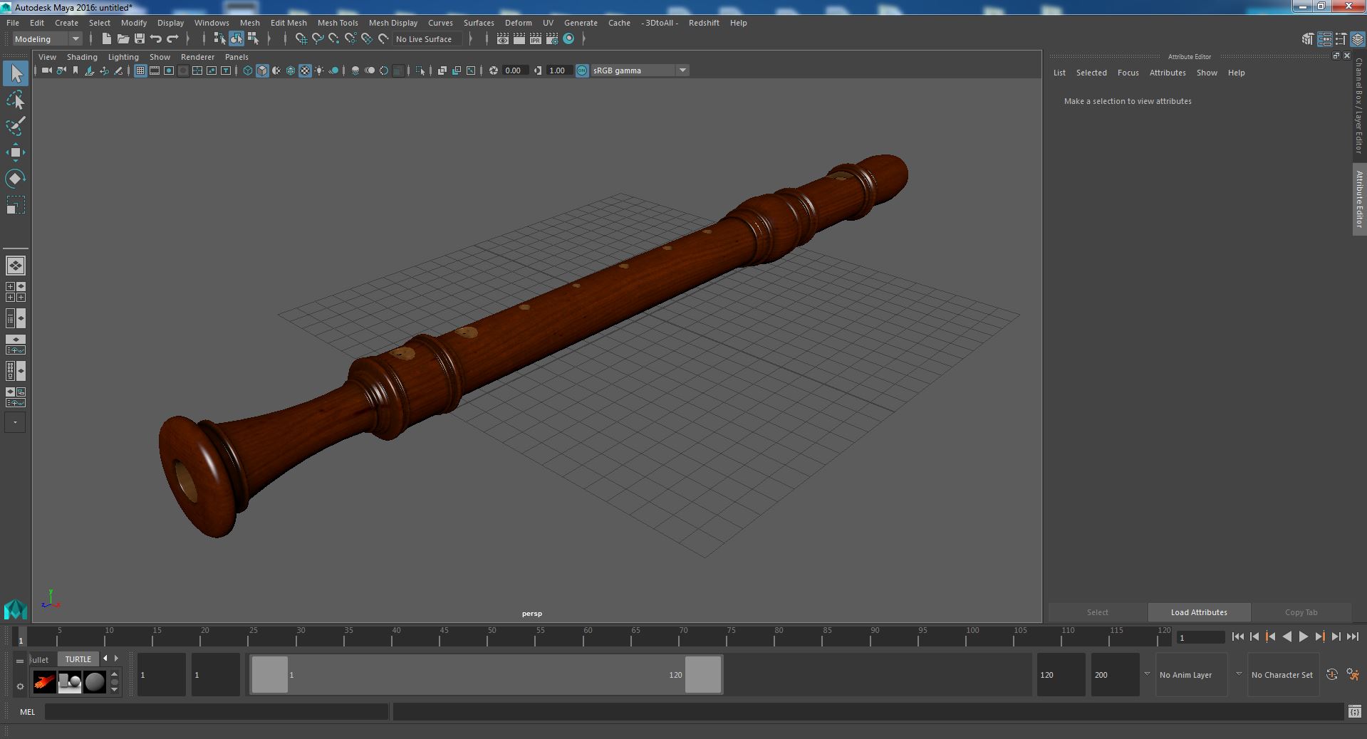 3D Wooden Recorder Flute
